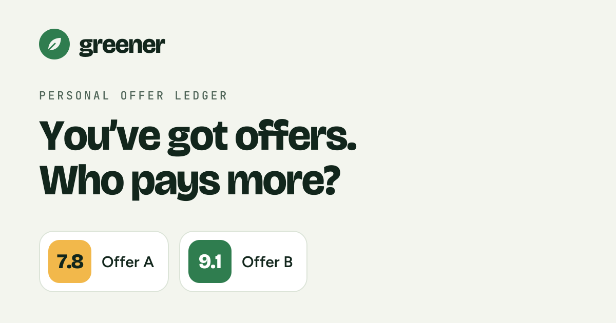 I was weighing an offer against staying at my job, so I built a tool that compares them year by year